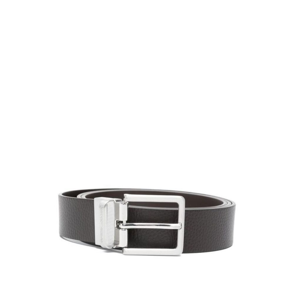 EMPORIO ARMANI Reversible Leather Belt Men BROWN Belts